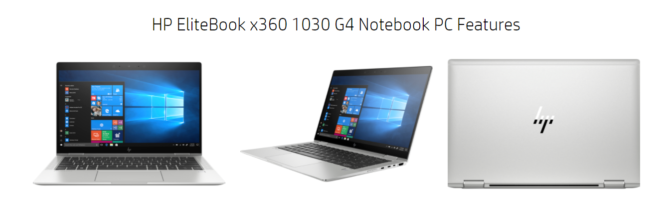 hp elitebook x360 1030 front angle view